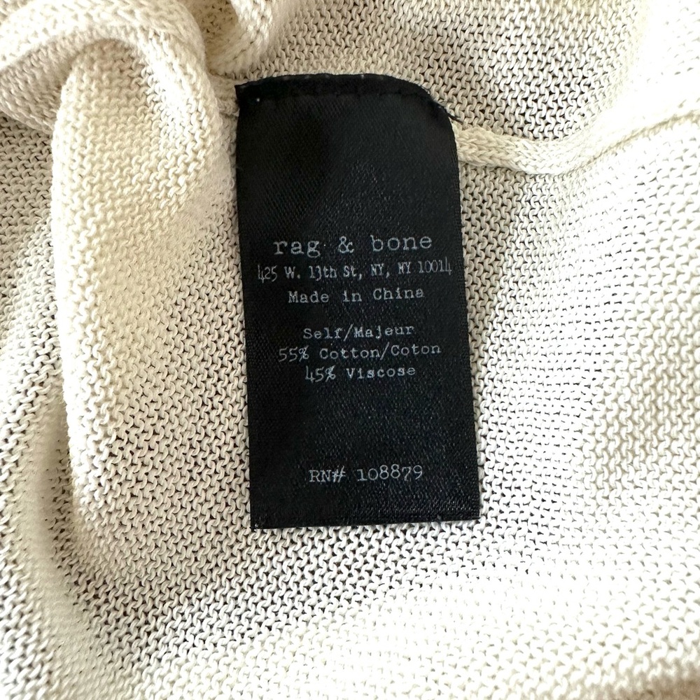 Rag & Bone Colorblock Lightweight Sweater in Cream/Black. Size S - Picture 10 of 13